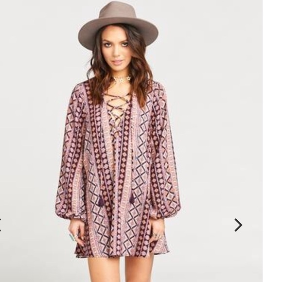 Show Me Your MUMU Lightning Bird Tunic Mini Dress - Picture 1 of 8